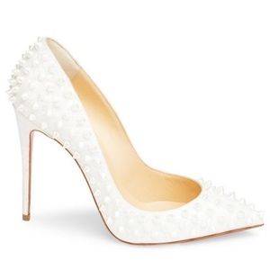 Christian Louboutin White spiked 38